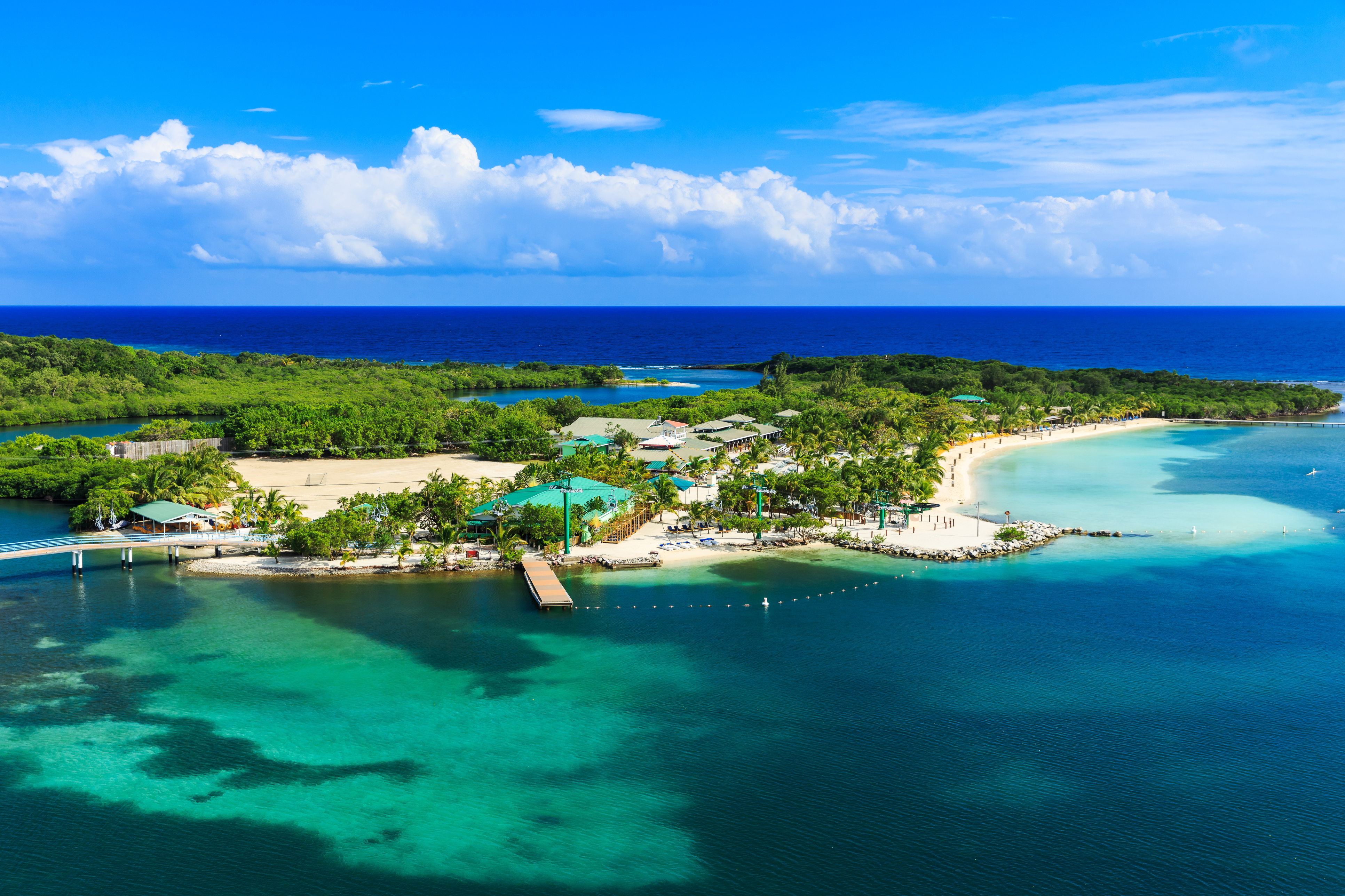 Panoramic view of the Roatan Island, Honduras