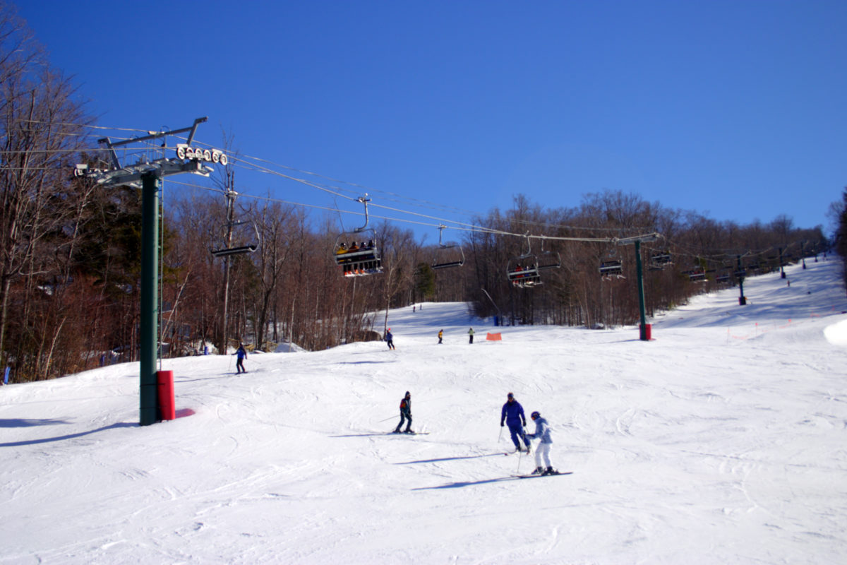 Winter scene in New England, USA