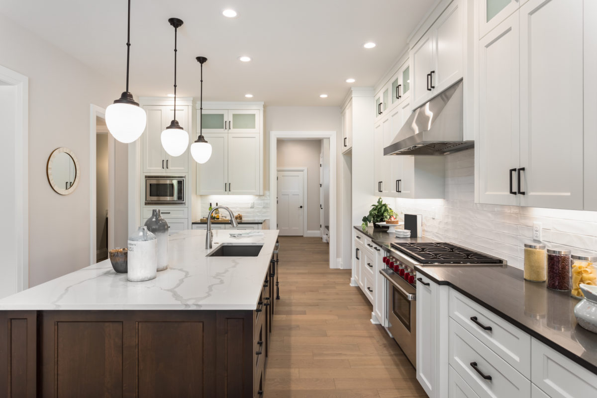 kitchen in newly constructed luxury home