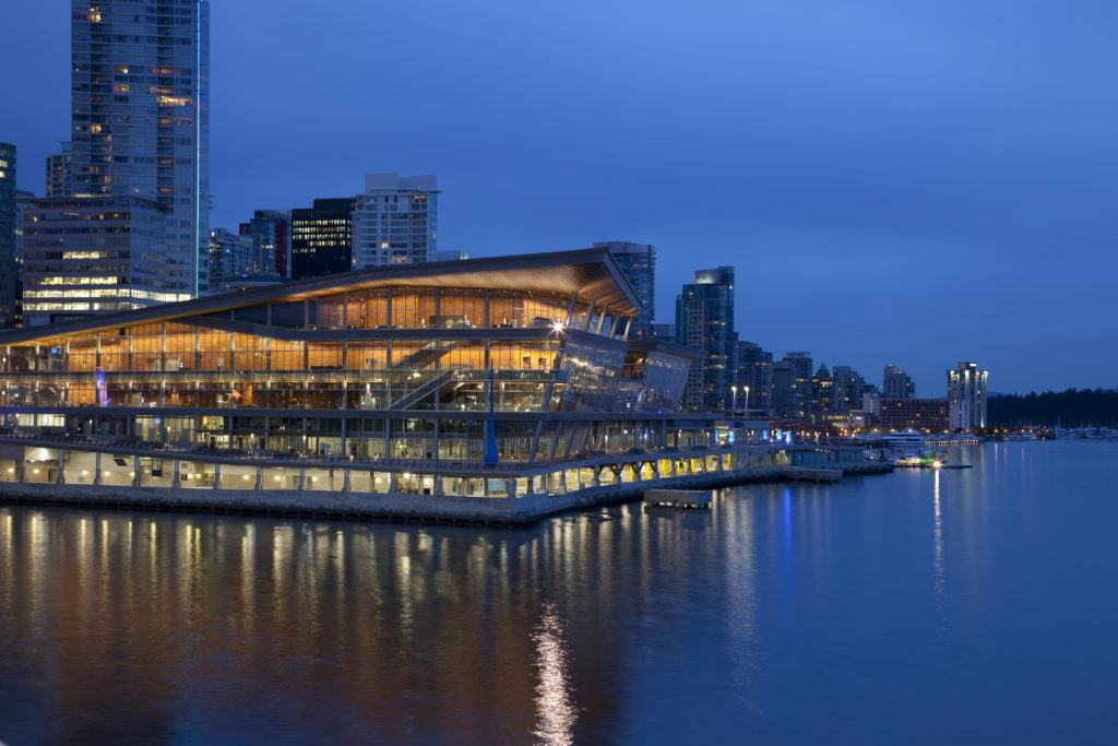 Vancouver's new Coal Harbour waterfront convention center.